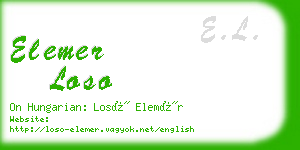 elemer loso business card